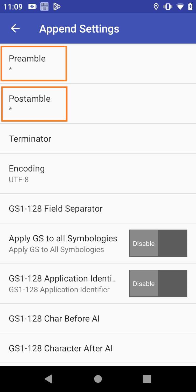 AppendSettings